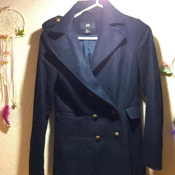 H&M navy blue coat - Picture 1 of 1